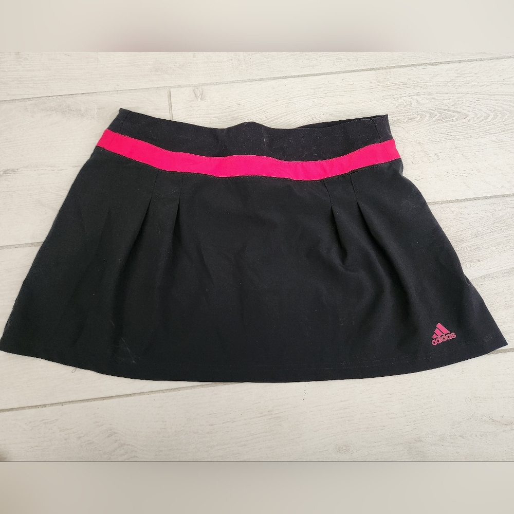 Adidas Black and Pink Mini Skirt With Shorts Attached